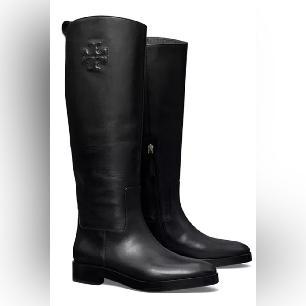 Tory Burch The Riding Boot in Perfect Black Women’s Size 6.5 New